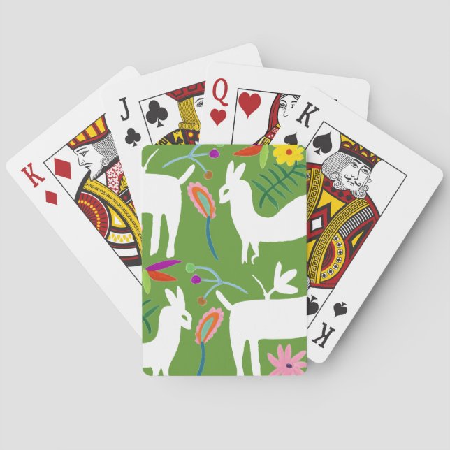 Baralho Design de Otomi Moderno | Llama Donkey Design (Verso)