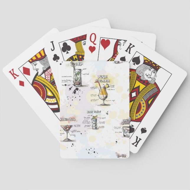 Baralho Design de Receita de Cocktail (Verso)