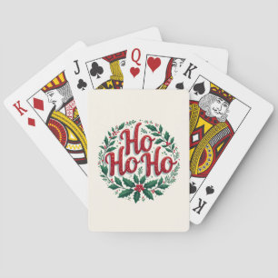 Baralho Design de Tipografia de Grinalda de Natal Ho Ho Ho