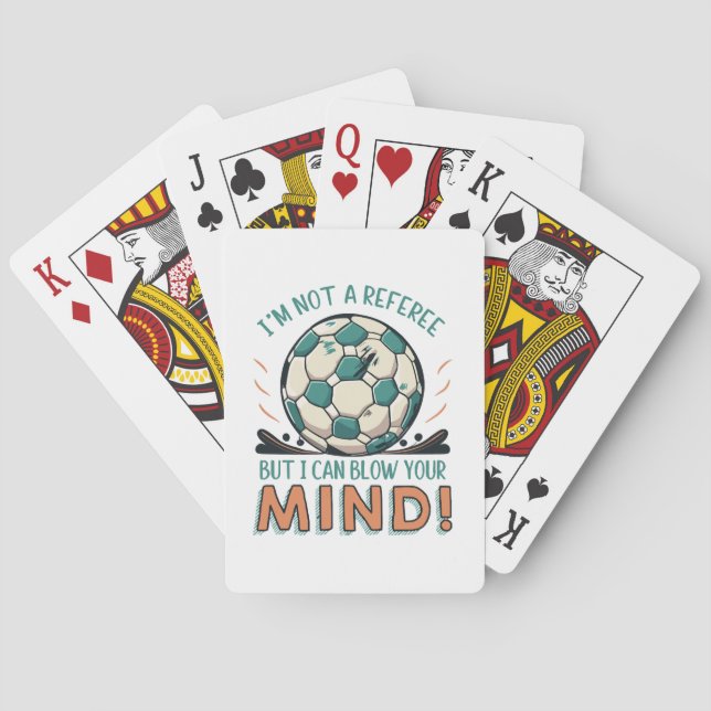 Baralho Design Engraçado de Futebol (Verso)