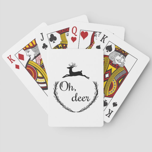 Baralho Design Engraçado Oh Deer  (Verso)