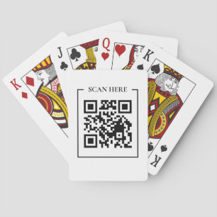 Baralho Design Minimalista de Cartão de Poker com Código Q