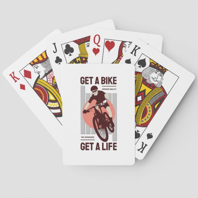 Baralho Design Perfeito de Ciclismo - Pegue uma Bike e uma (Verso)