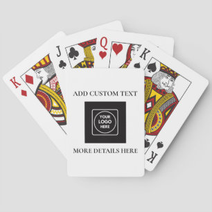 Baralho Design Simples de Logotipo em Texto para Cartas de