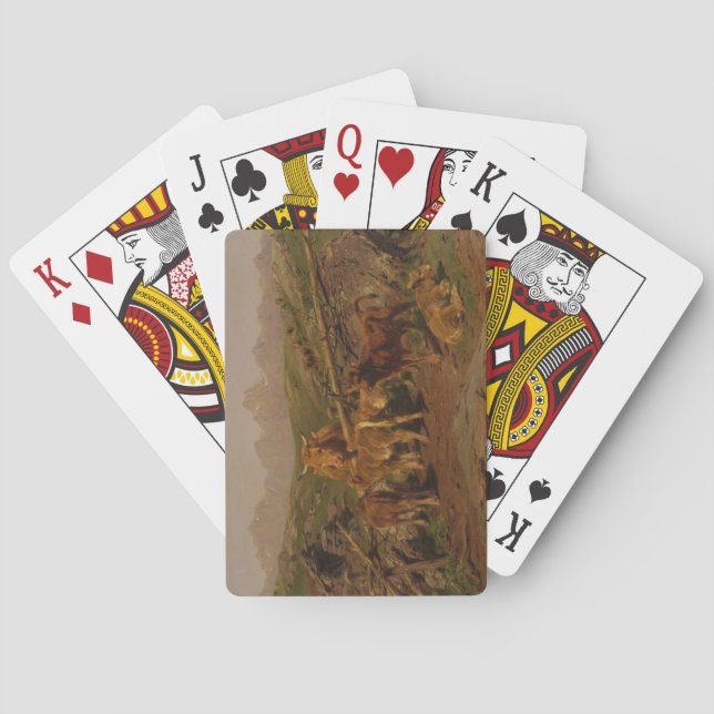 Baralho Desmame dos vitelos (por Rosa Bonheur) (Verso)