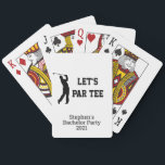 Baralho Despedida de Solteiro de Golfe Personalizado Let's<br><div class="desc">Este design foi criado através de arte digital. Ele pode ser personalizado na área fornecida ou personalizado escolhendo a opção "clique para personalizar ainda mais" e alterando o nome, iniciais ou palavras. Você também pode alterar a cor e o estilo do texto ou excluir o texto para um design apenas...</div>