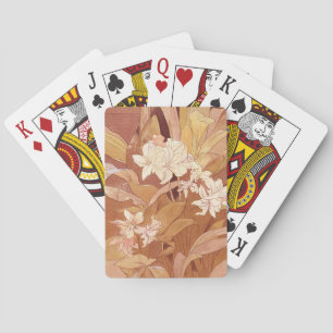 Baralho Detalhe Floral Alphonse Mucha Art Nouveau