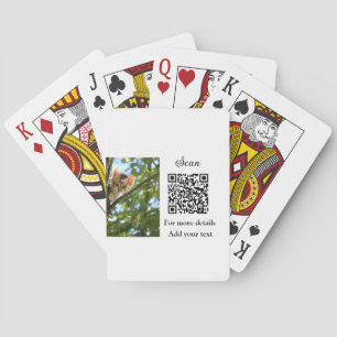 Baralho Detalhes simples do nome do animal QR código adici