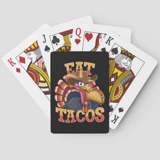 Baralho Dia de Ação de Graças Peru Comer Tacos  Mexicano D (Verso)