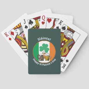 Baralho Dia de São Patrício de bandeira irlandês