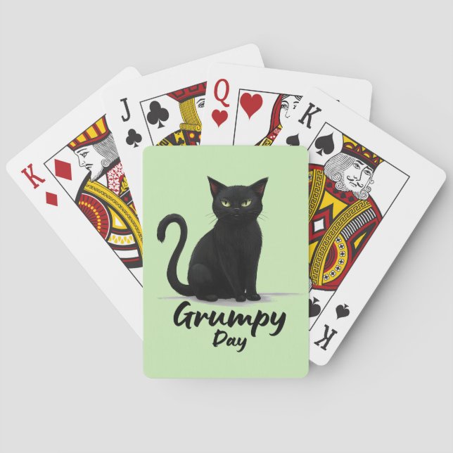 Baralho Dia Grumado com Gato Negro (Verso)