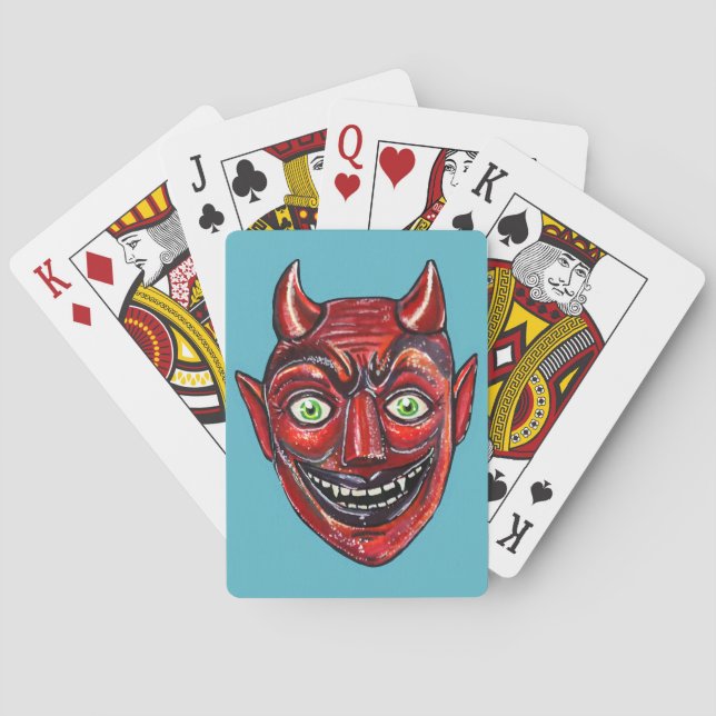 Baralho Diabo Vermelho Vintage Halloweenies  (Verso)