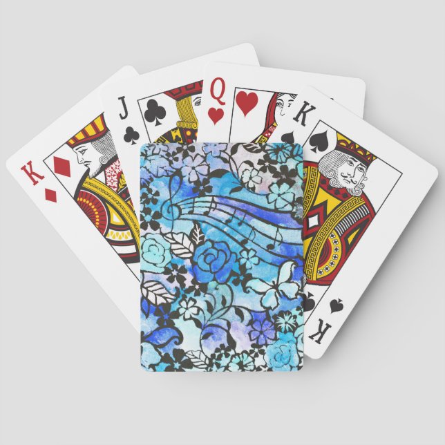 Baralho Dias felizes estão aqui de novo tocando cartas (Verso)