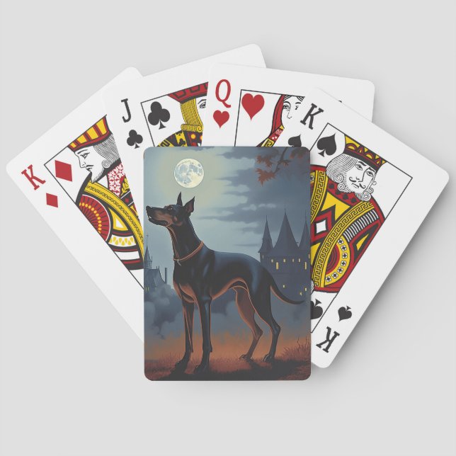 Baralho Doberman Halloween Assustador (Verso)