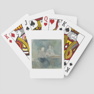 Baralho Dois camponeses na mesa, c.1874 (w/c no papel)