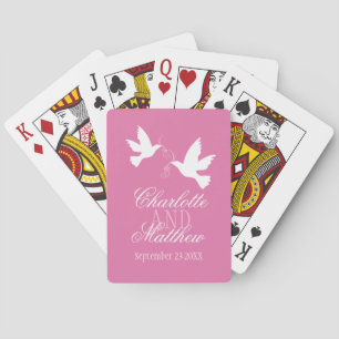 Baralho Dois cartões de jogo conhecidos do casamento do