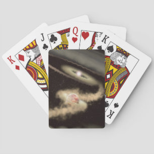 Baralho Dois Exoplanetas Gás Orbitando Uma Jovem Estrela