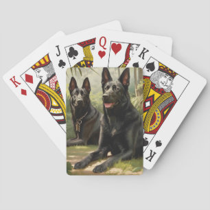 Baralho Dois German shepherd