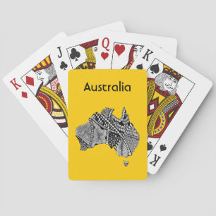Baralho Doodle da arte do mapa de Austrália