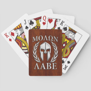 Baralho Dos louros espartanos do guerreiro de Molon Labe