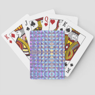 Baralho Dourado, Azul e Roxo Iridescente Geométrico 2