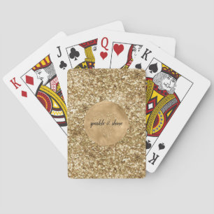 Baralho Dourado Confetti Glitter Heart