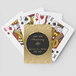 Baralho Dourado Gradient Damask - Aniversário