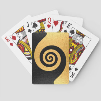 Baralho Dourado metal de aço inoxidável com padrão espiral