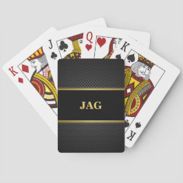Baralho Dourado Preto Monogramado Masculino