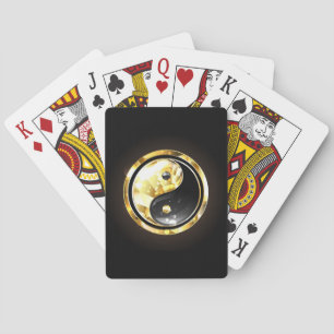 Baralho Dourado Yin Yang a preto