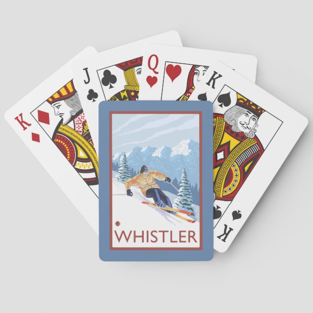 Baralho Downhill Snow Skier - Whistler, BC Canada (Verso)