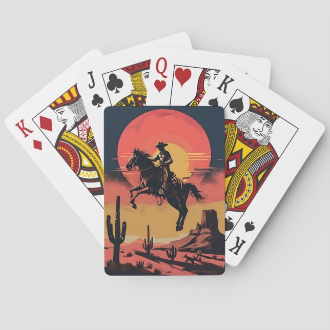 Baralho Dramatic Western Mid Jump Sunset (Verso)