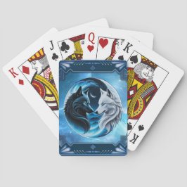 Baralho Duas cabeças majestosas de lobo