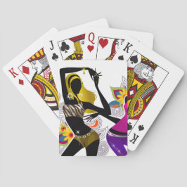 Baralho Duas Meninas Dançam Floral Background Vetor Illust