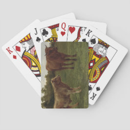 Baralho Duas vacas em campo (por Rosa Bonheur)