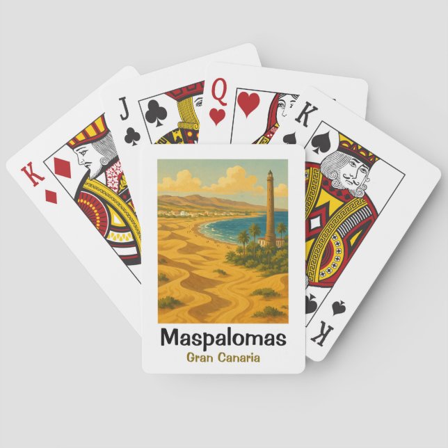 Baralho Dunas de Maspalomas Gran Canária Ilha Canária (Verso)