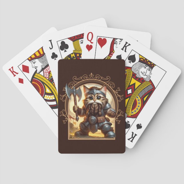 Baralho Dwarf Feline Fantasy Adventure (Verso)