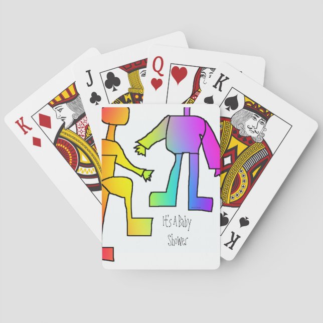 Baralho É um Chá de fraldas clássico de jogar cartas (Verso)