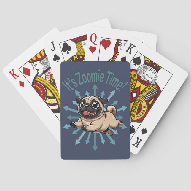 Baralho É Zoomie Time Pug (Verso)