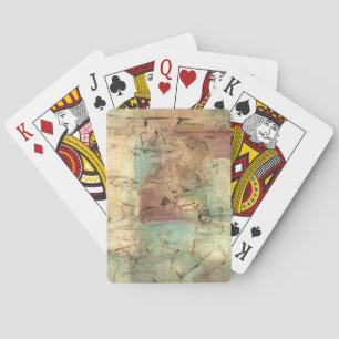 Baralho Earth Tone Painting with Cracked Surface