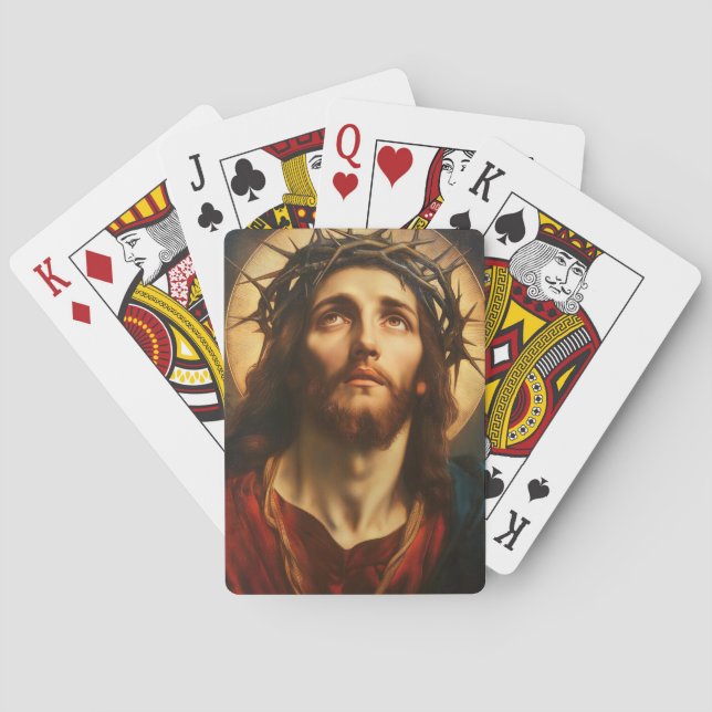 Baralho Ecce Homo | Jesus Cristo com Coroa de Espinhos (Verso)