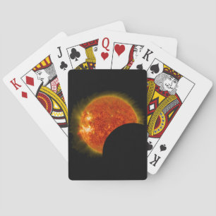 Baralho Eclipse solar em andamento