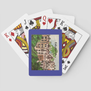 Baralho Edimburgo jogando cartas - jardins Ramsay.