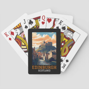 Baralho Edinburgh Scotland Castle Retro Viagens vintage