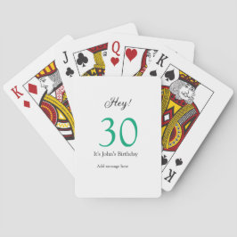 Baralho Ei é o 30º aniversário letra negrito verde preto n