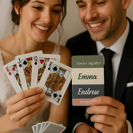Baralho Elegant Neutral Color Wedding /Personalized Couple