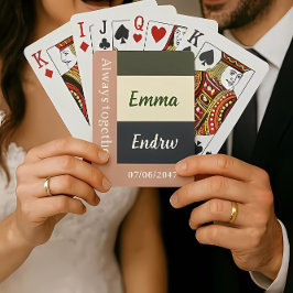Baralho Elegant Neutral Color Wedding /Personalized Couple