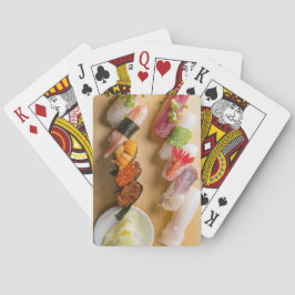 Baralho Elegant Sushi Assortment on Light Wood