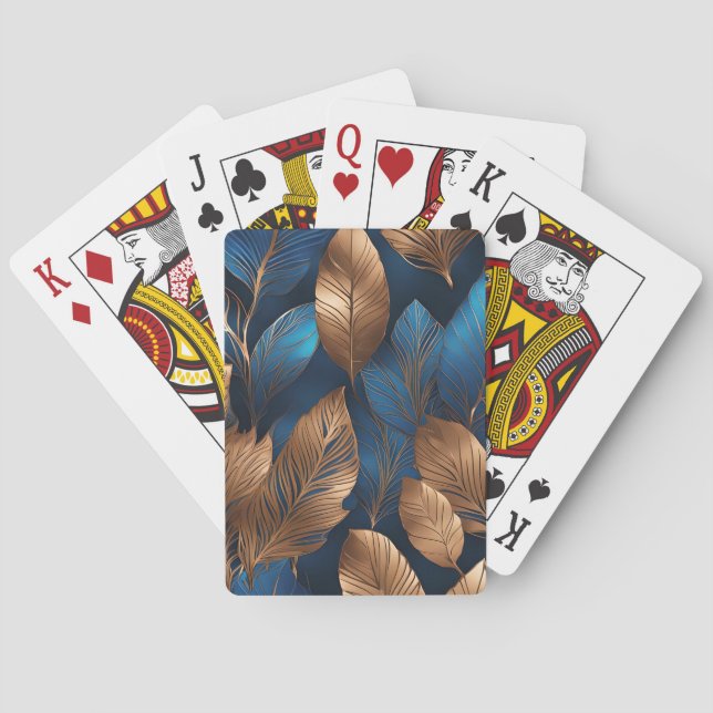 Baralho Elegante Dourado Foliage Nature Design (Verso)