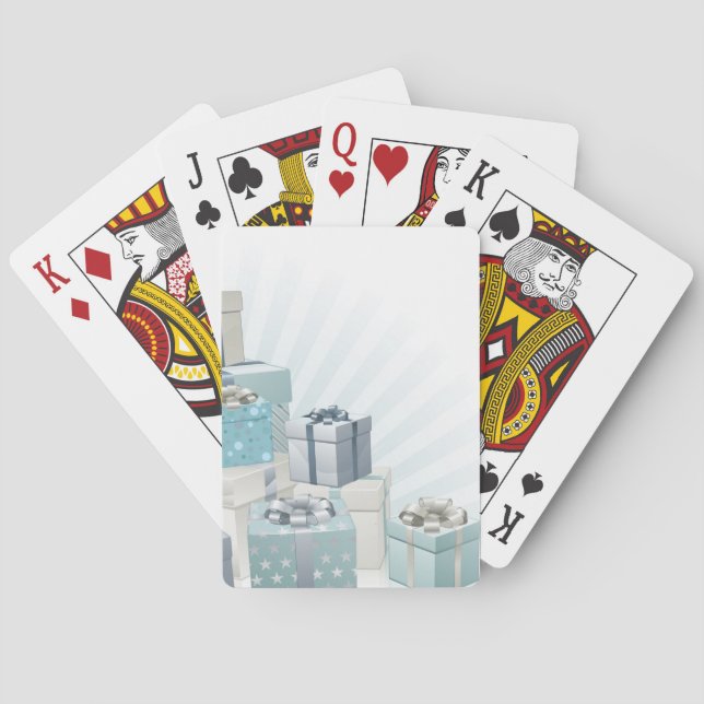 Baralho Elemento de canto dos presentes de Natal (Verso)